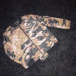 SOLD Calvin Klein Camo Bomber Jacket sz XL